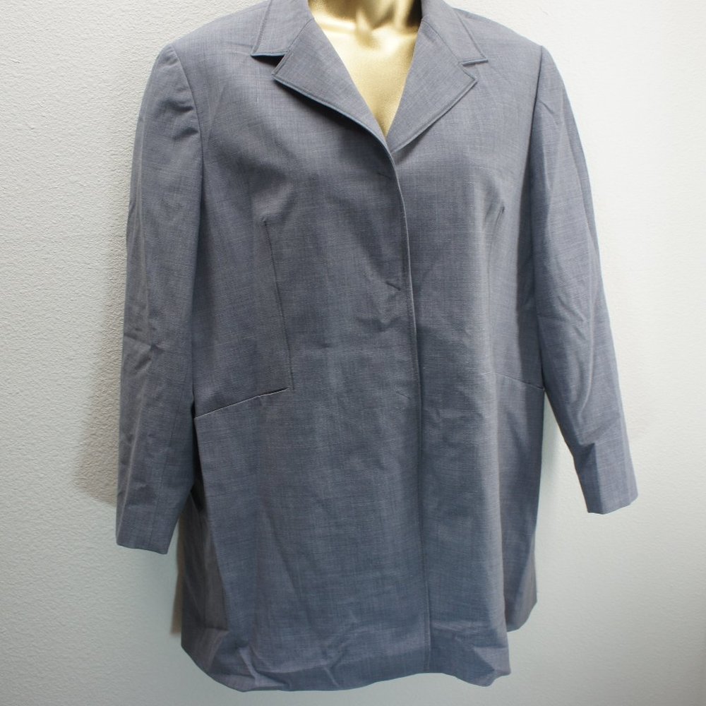 J.Jill gray classic tailored lightweight coat size 18 Petite NWOTS